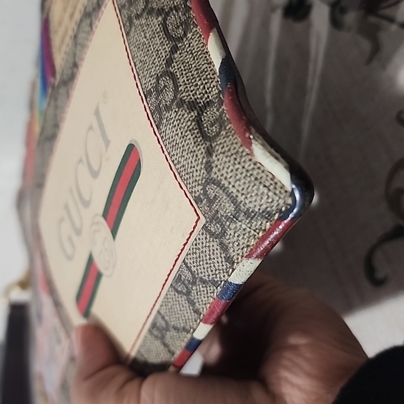 GUCCI 2018 Cruise GG Supreme Canvas UFO Patch Envelope Clutch - Picture 12 of 12